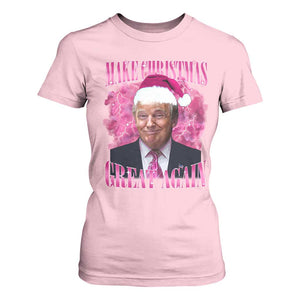 Funny Christmas Trump T Shirt For Women Funny Make Christmas Great Again Trump Santa Xmas 2024 TS10 Light Pink Print Your Wear