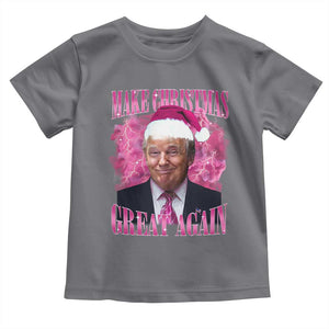 Funny Christmas Trump Toddler T Shirt Funny Make Christmas Great Again Trump Santa Xmas 2024 TS10 Charcoal Print Your Wear