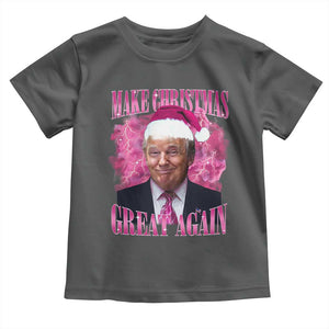 Funny Christmas Trump Toddler T Shirt Funny Make Christmas Great Again Trump Santa Xmas 2024 TS10 Dark Heather Print Your Wear