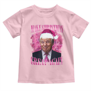 Funny Christmas Trump Toddler T Shirt Funny Make Christmas Great Again Trump Santa Xmas 2024 TS10 Light Pink Print Your Wear