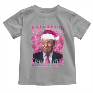 Funny Christmas Trump Toddler T Shirt Funny Make Christmas Great Again Trump Santa Xmas 2024 TS10 Sport Gray Print Your Wear