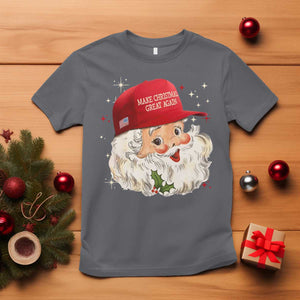 Funny Trump Christmas T Shirt Make Christmas Great Again Retro Santa Pajamas TS10 Charcoal Print Your Wear