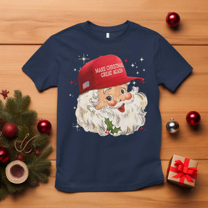 Funny Trump Christmas T Shirt Make Christmas Great Again Retro Santa Pajamas TS10 Navy Print Your Wear