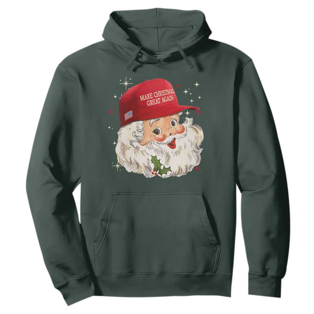 Funny Trump Christmas Hoodie Make Christmas Great Again Retro Santa Pajamas TS10 Dark Forest Green Print Your Wear