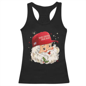 Funny Trump Christmas Racerback Tank Top Make Christmas Great Again Retro Santa Pajamas TS10 Black Print Your Wear