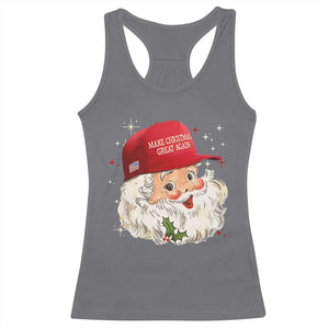 Funny Trump Christmas Racerback Tank Top Make Christmas Great Again Retro Santa Pajamas TS10 Charcoal Print Your Wear