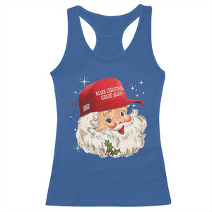 Funny Trump Christmas Racerback Tank Top Make Christmas Great Again Retro Santa Pajamas TS10 Royal Blue Print Your Wear