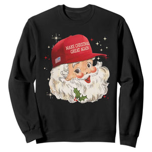Funny Trump Christmas Sweatshirt Make Christmas Great Again Retro Santa Pajamas TS10 Black Print Your Wear