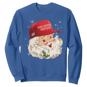 Funny Trump Christmas Sweatshirt Make Christmas Great Again Retro Santa Pajamas TS10 Royal Blue Print Your Wear