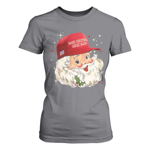 Funny Trump Christmas T Shirt For Women Make Christmas Great Again Retro Santa Pajamas TS10 Charcoal Print Your Wear