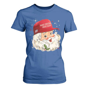 Funny Trump Christmas T Shirt For Women Make Christmas Great Again Retro Santa Pajamas TS10 Royal Blue Print Your Wear