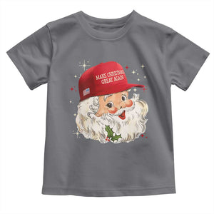 Funny Trump Christmas Toddler T Shirt Make Christmas Great Again Retro Santa Pajamas TS10 Charcoal Print Your Wear