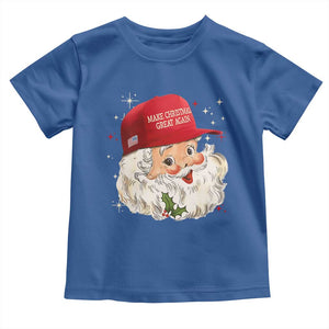 Funny Trump Christmas Toddler T Shirt Make Christmas Great Again Retro Santa Pajamas TS10 Royal Blue Print Your Wear