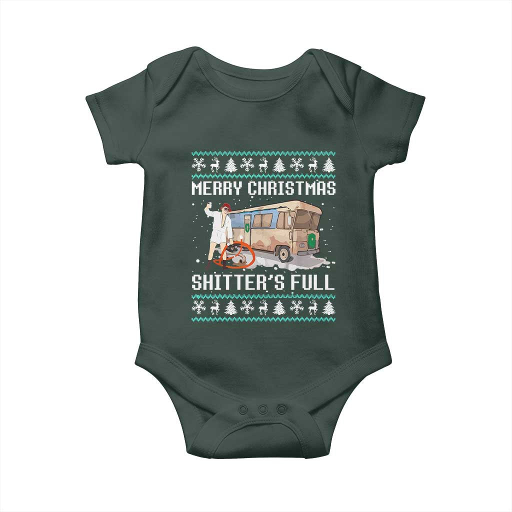 Funny Christmas Trump Baby Onesie Merry Xmas Shitter Was Full Ugly TS10 Print Your Wear