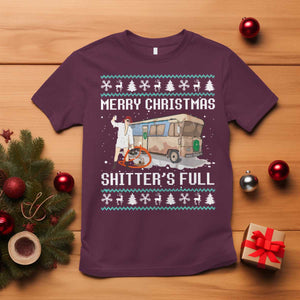 Funny Christmas Trump T Shirt Merry Xmas Shitter Was Full Ugly TS10 Maroon Print Your Wear