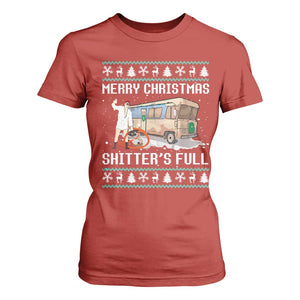 Funny Christmas Trump T Shirt For Women Merry Xmas Shitter Was Full Ugly TS10 Red Print Your Wear