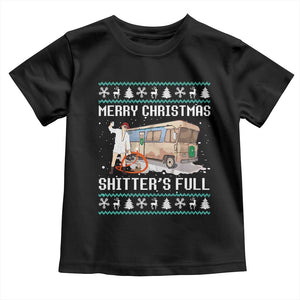Funny Christmas Trump Toddler T Shirt Merry Xmas Shitter Was Full Ugly TS10 Black Print Your Wear