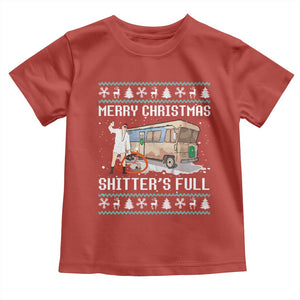 Funny Christmas Trump Toddler T Shirt Merry Xmas Shitter Was Full Ugly TS10 Red Print Your Wear