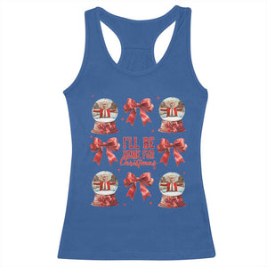 Funny Christmas Trump Racerback Tank Top Ill Be Home For Christmas 2024 Daddy's Home Coquette Bow TS10 Royal Blue Print Your Wear