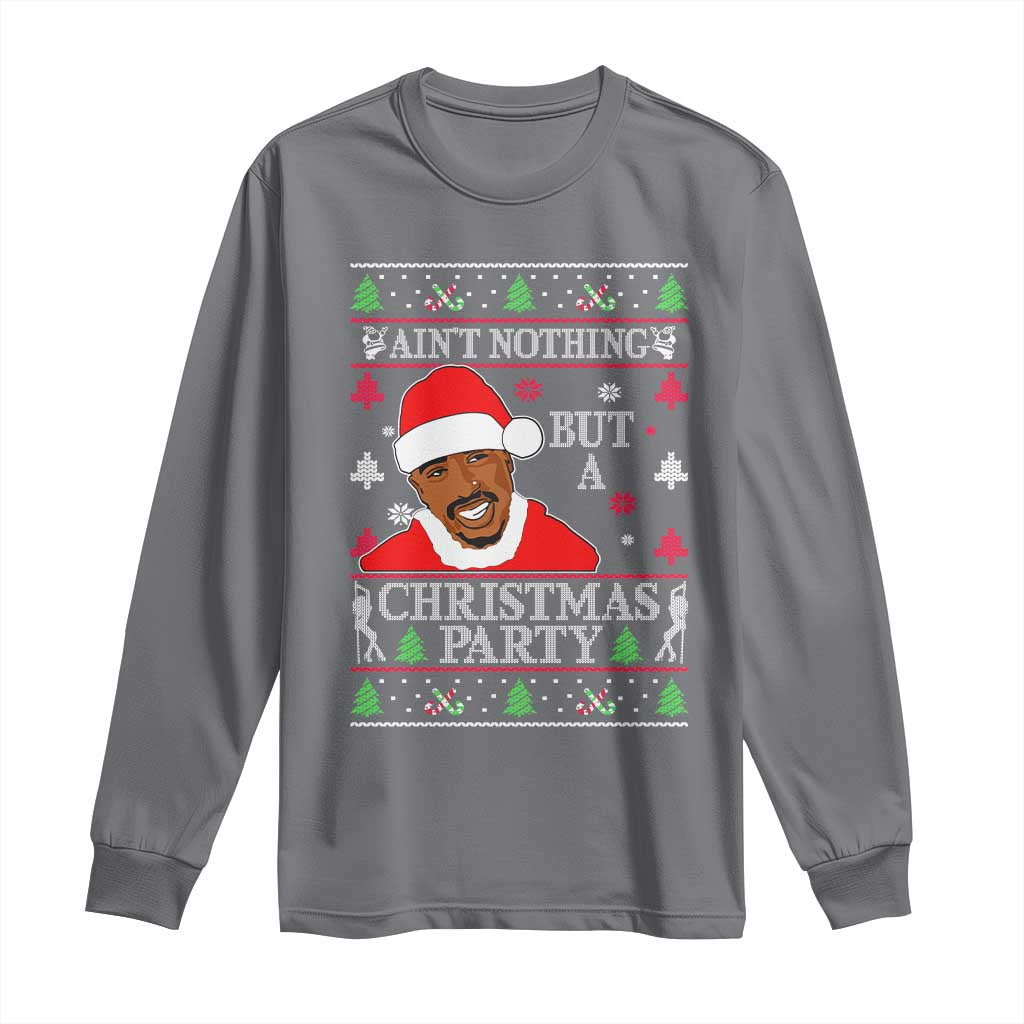 Funny Christmas Long Sleeve Shirt Funny Ain't No Party Like a Diddy Party Ugly Christmas Sweater TS10 Charcoal Print Your Wear