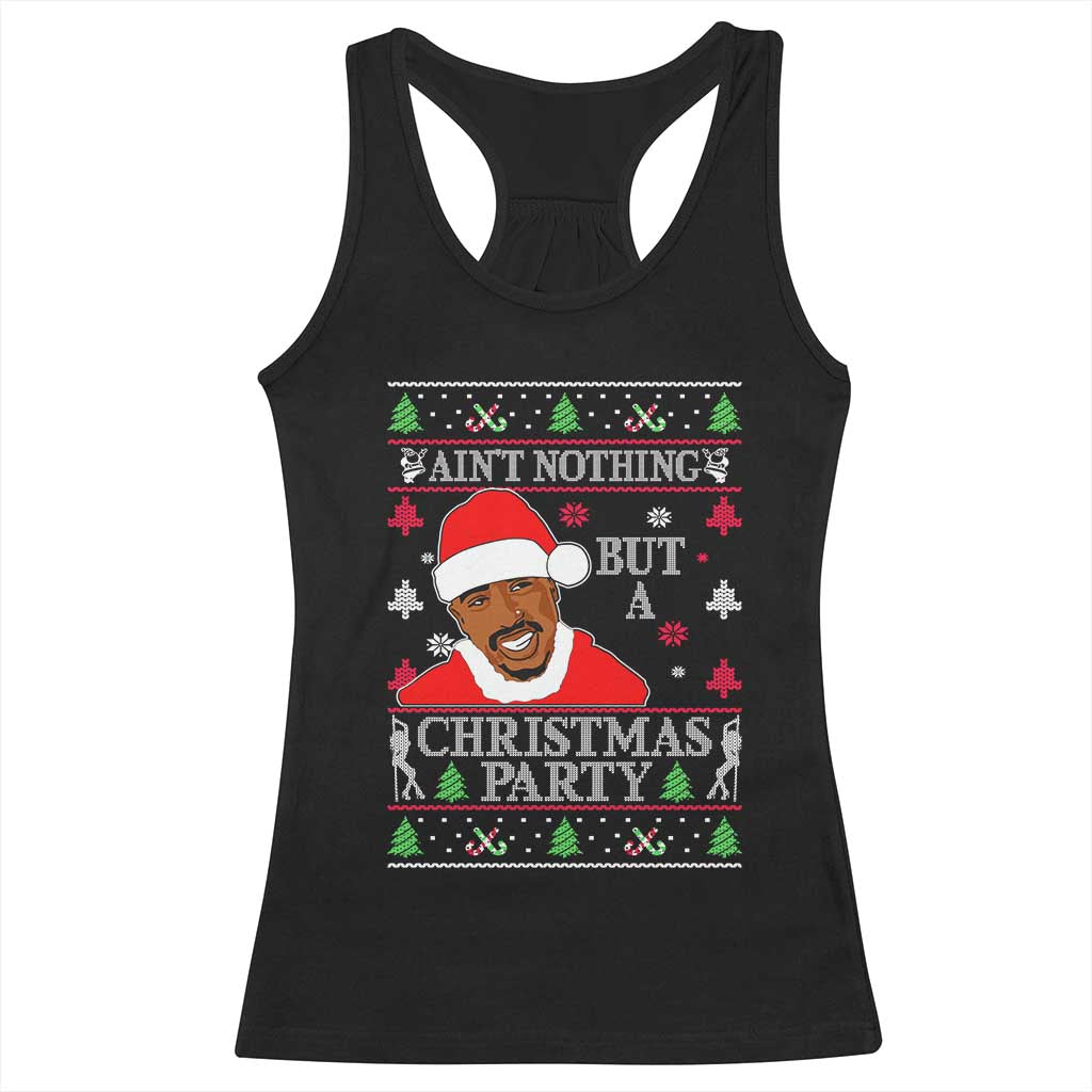 Funny Christmas Racerback Tank Top Funny Ain't No Party Like a Diddy Party Ugly Christmas Sweater TS10 Black Print Your Wear