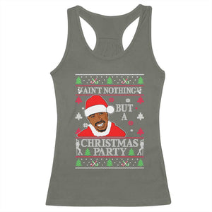 Funny Christmas Racerback Tank Top Funny Ain't No Party Like a Diddy Party Ugly Christmas Sweater TS10 Military Green Print Your Wear