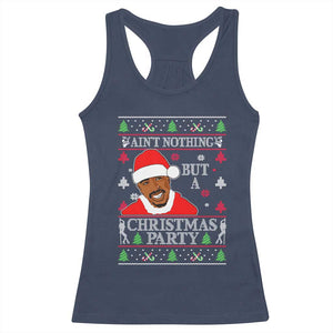 Funny Christmas Racerback Tank Top Funny Ain't No Party Like a Diddy Party Ugly Christmas Sweater TS10 Navy Print Your Wear