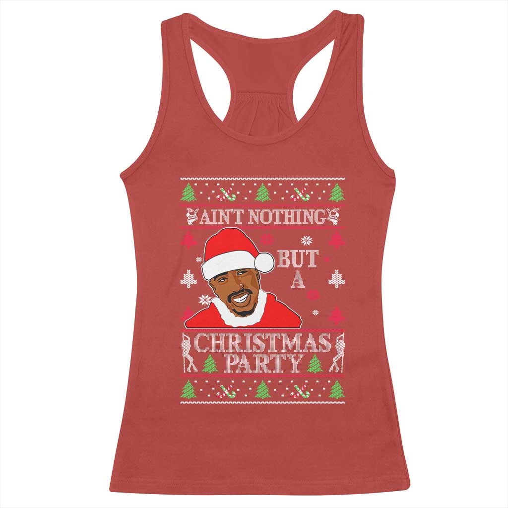 Funny Christmas Racerback Tank Top Funny Ain't No Party Like a Diddy Party Ugly Christmas Sweater TS10 Red Print Your Wear