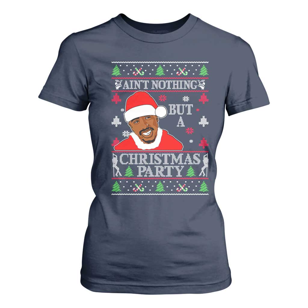 Funny Christmas T Shirt For Women Funny Ain't No Party Like a Diddy Party Ugly Christmas Sweater TS10 Navy Print Your Wear