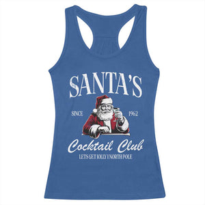 Funny Christmas Racerback Tank Top Santas Cocktail Club Christmas Espresso Martini Dirty Martini TS10 Royal Blue Print Your Wear