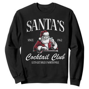 Funny Christmas Sweatshirt Santas Cocktail Club Christmas Espresso Martini Dirty Martini TS10 Black Print Your Wear