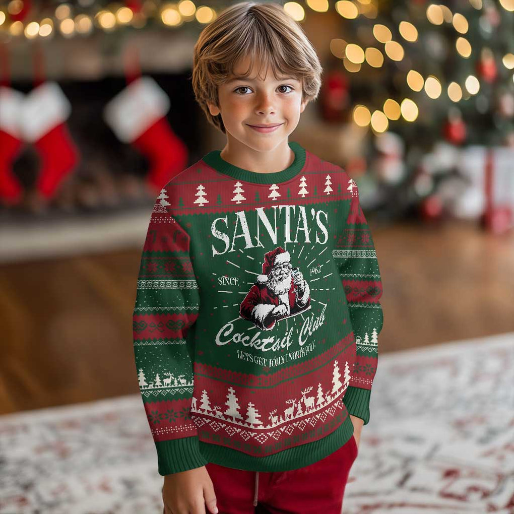 Funny Xmas Ugly Christmas Sweater Santas Cocktail Club Christmas Espresso Martini Dirty Martini TS10 Christmas Print Your Wear