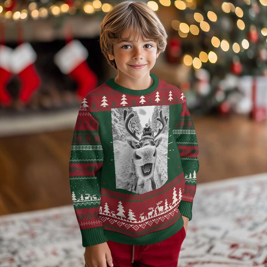 Funny Reindeer Selfie Ugly Christmas Sweater TS10 Christmas Print Your Wear