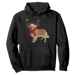 Golden Retriever Christmas Hoodie Gift for Dog Lover Happy New Year Xmas Lights TS10 Black Print Your Wear