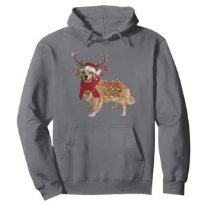 Golden Retriever Christmas Hoodie Gift for Dog Lover Happy New Year Xmas Lights TS10 Charcoal Print Your Wear