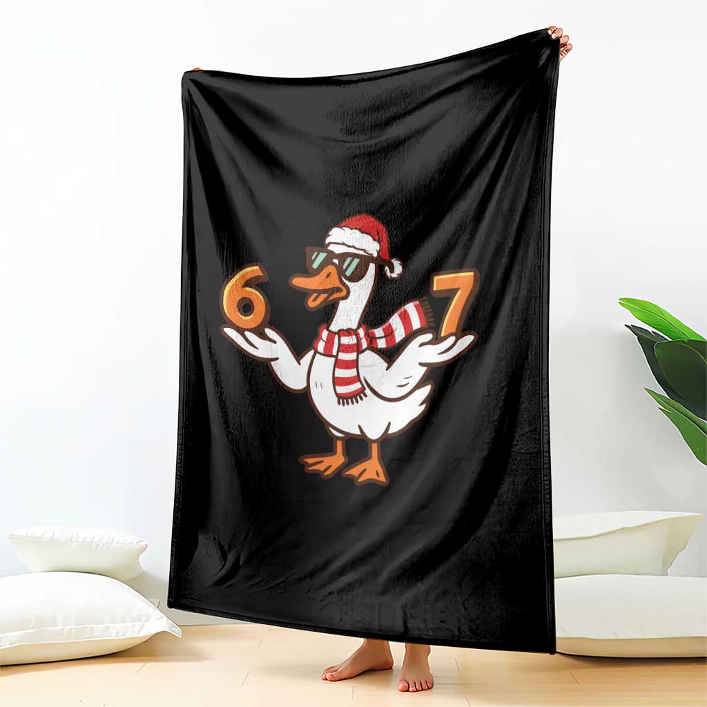 67 Christmas Silly Goose Throw Blanket 6 7 Meme Funny Six Seven Gen Alpha Slang TS10 Print Your Wear