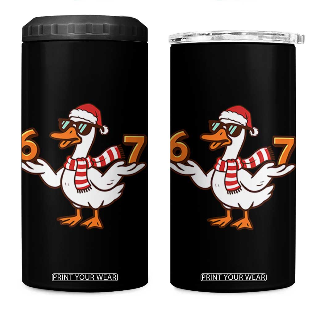 67 Christmas Silly Goose 4 in 1 Can Cooler Tumbler 6 7 Meme Funny Six Seven Gen Alpha Slang TS10 One Size: 16 oz Black Print Your Wear