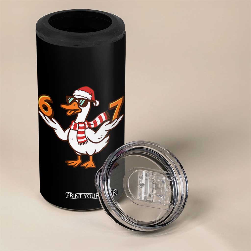 67 Christmas Silly Goose 4 in 1 Can Cooler Tumbler 6 7 Meme Funny Six Seven Gen Alpha Slang TS10 Print Your Wear