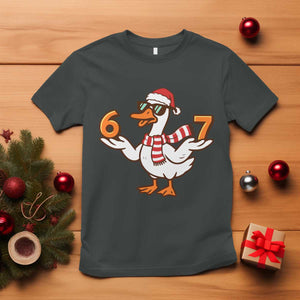 67 Christmas Silly Goose T Shirt 6 7 Meme Funny Six Seven Gen Alpha Slang TS10 Dark Heather Print Your Wear