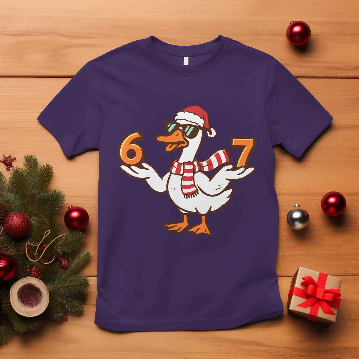 67 Christmas Silly Goose T Shirt 6 7 Meme Funny Six Seven Gen Alpha Slang TS10 Purple Print Your Wear