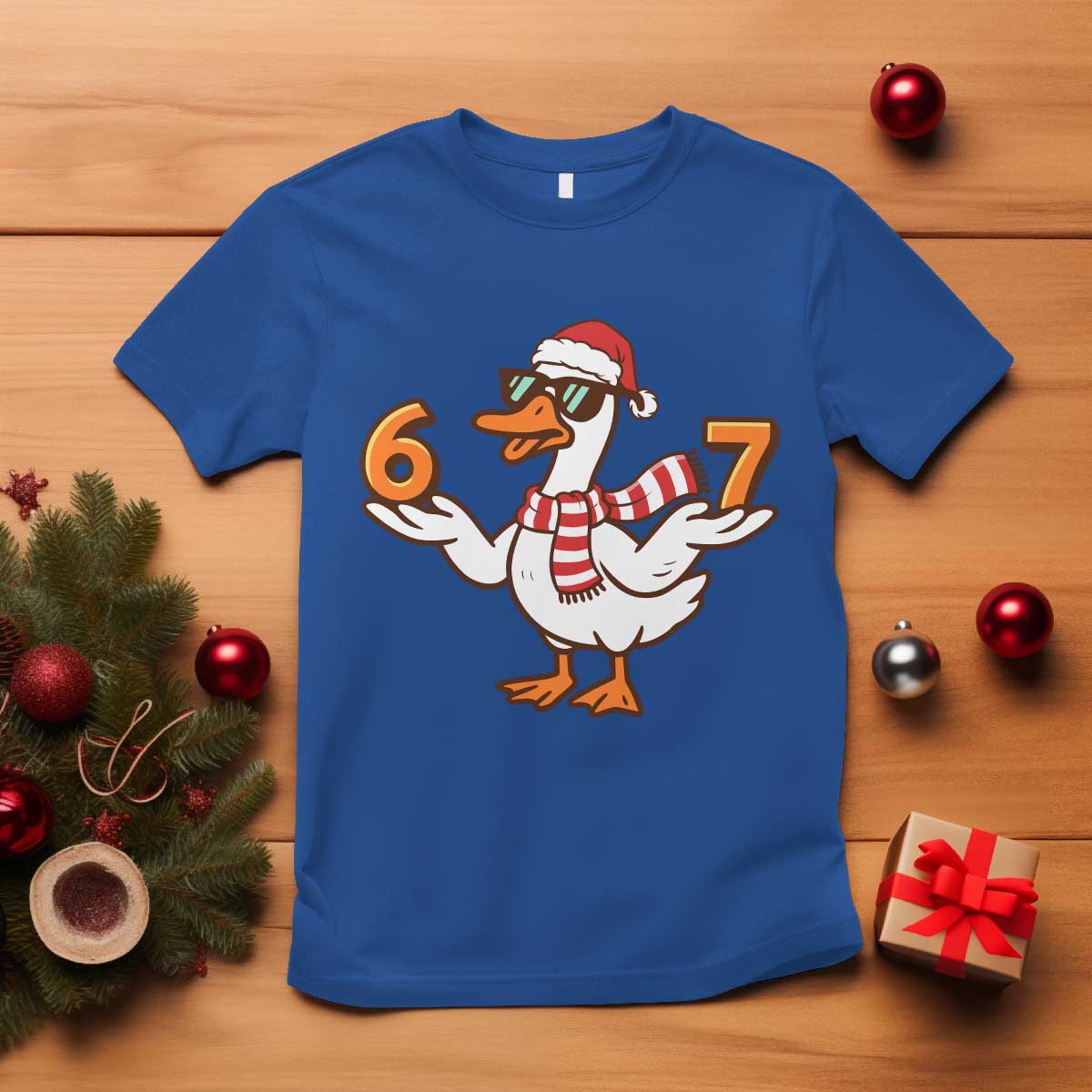 67 Christmas Silly Goose T Shirt 6 7 Meme Funny Six Seven Gen Alpha Slang TS10 Royal Blue Print Your Wear
