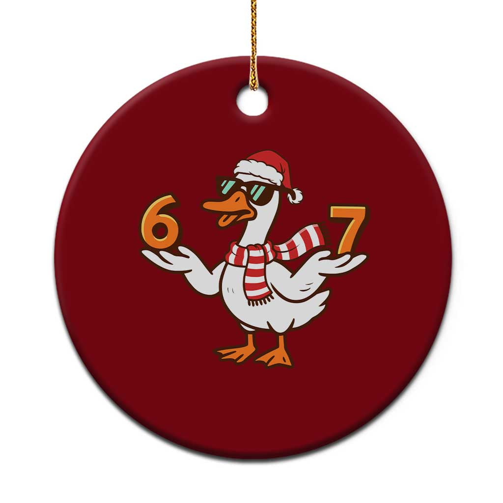 67 Christmas Silly Goose Ceramic Ornament 6 7 Meme Funny Six Seven Gen Alpha Slang TS10 1pc Red Print Your Wear