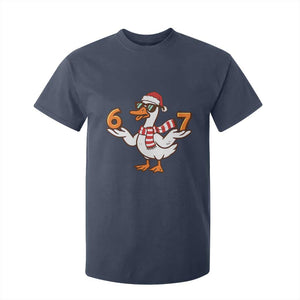 67 Christmas Silly Goose T Shirt For Kid 6 7 Meme Funny Six Seven Gen Alpha Slang TS10 Navy Print Your Wear