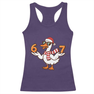 67 Christmas Silly Goose Racerback Tank Top 6 7 Meme Funny Six Seven Gen Alpha Slang TS10 Purple Print Your Wear