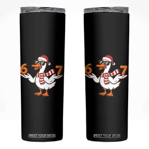 67 Christmas Silly Goose Skinny Tumbler 6 7 Meme Funny Six Seven Gen Alpha Slang TS10 Black Print Your Wear