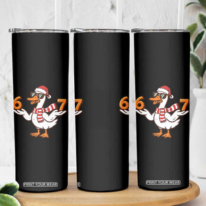 67 Christmas Silly Goose Skinny Tumbler 6 7 Meme Funny Six Seven Gen Alpha Slang TS10 Print Your Wear