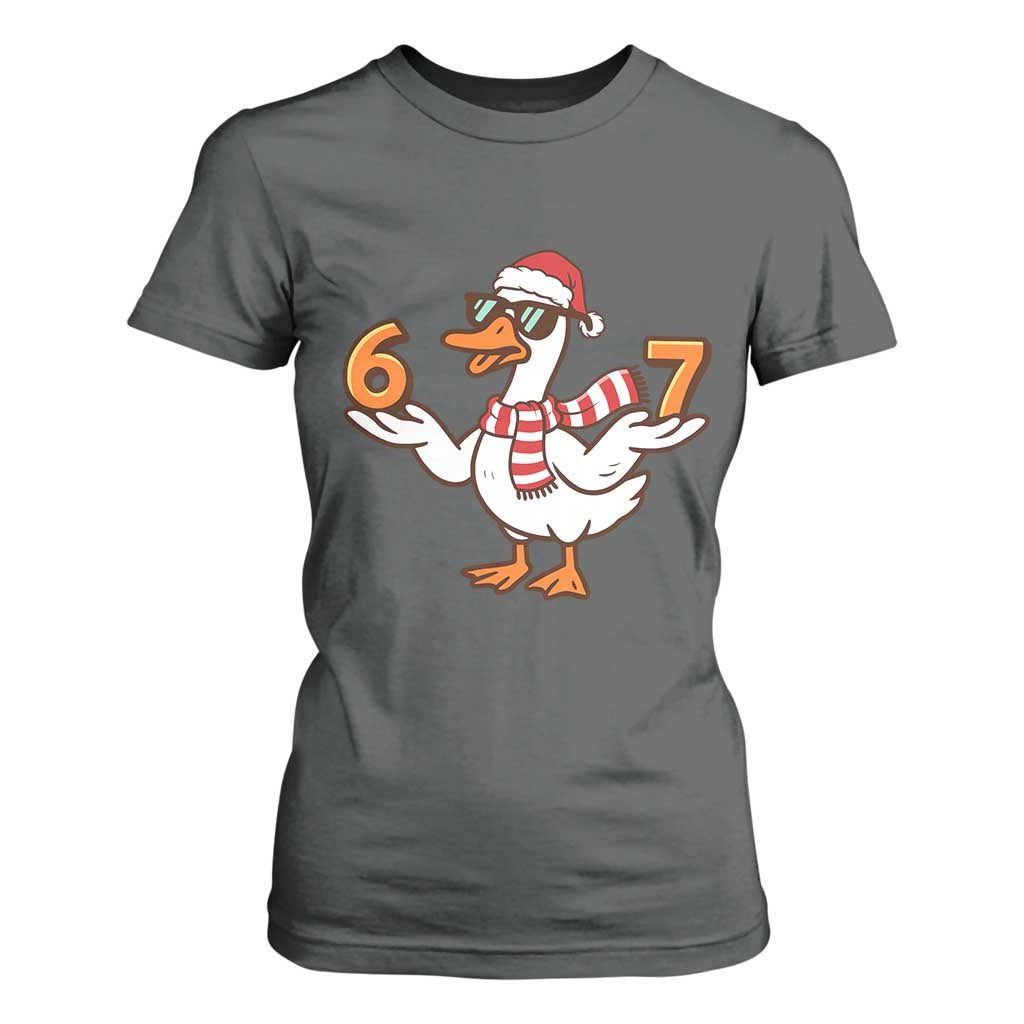 67 Christmas Silly Goose T Shirt For Women 6 7 Meme Funny Six Seven Gen Alpha Slang TS10 Dark Heather Print Your Wear