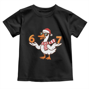 67 Christmas Silly Goose Toddler T Shirt 6 7 Meme Funny Six Seven Gen Alpha Slang TS10 Black Print Your Wear