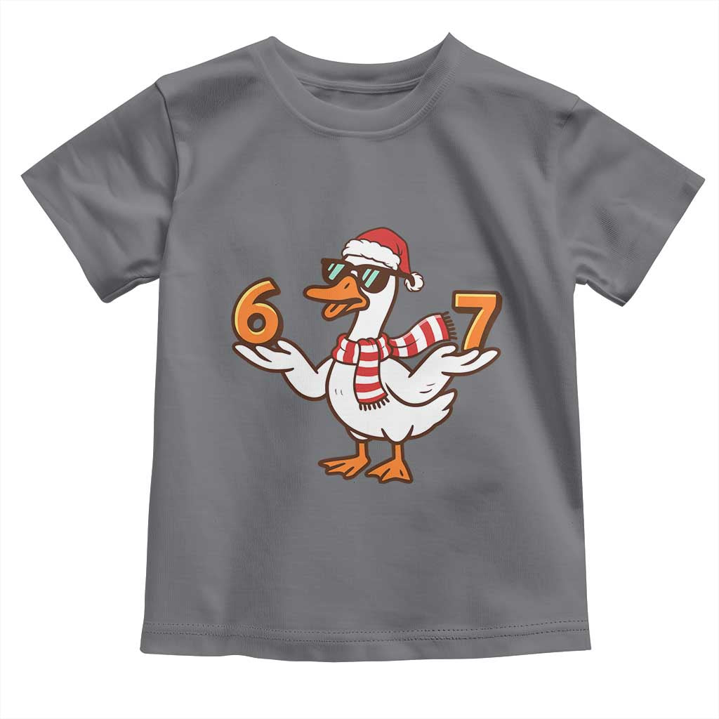 67 Christmas Silly Goose Toddler T Shirt 6 7 Meme Funny Six Seven Gen Alpha Slang TS10 Charcoal Print Your Wear