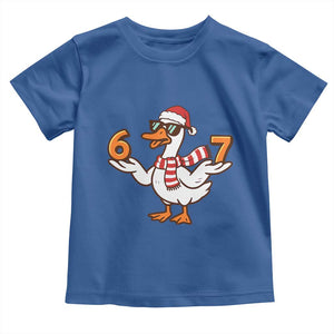 67 Christmas Silly Goose Toddler T Shirt 6 7 Meme Funny Six Seven Gen Alpha Slang TS10 Royal Blue Print Your Wear